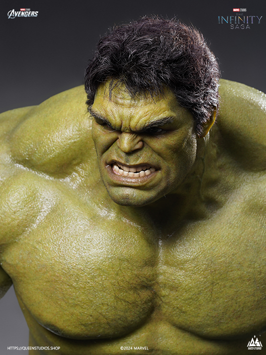14.Hulk 1-3 Scale Statue Marvel Advengers Collectible-detailed face