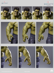 36.Hulk 1-3 Scale Statue Marvel Advengers Collectible-detailed arm