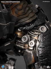 Zoomed-in view of Optimus Primal's clawed hands and intricate arm details