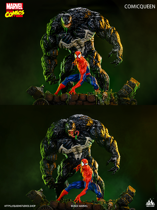  41.Spider-Man vs Venom Collectible by Queen Studios