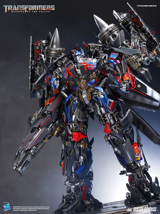 Close-up detail of Queen Studios Jetpower Optimus Prime statue armor