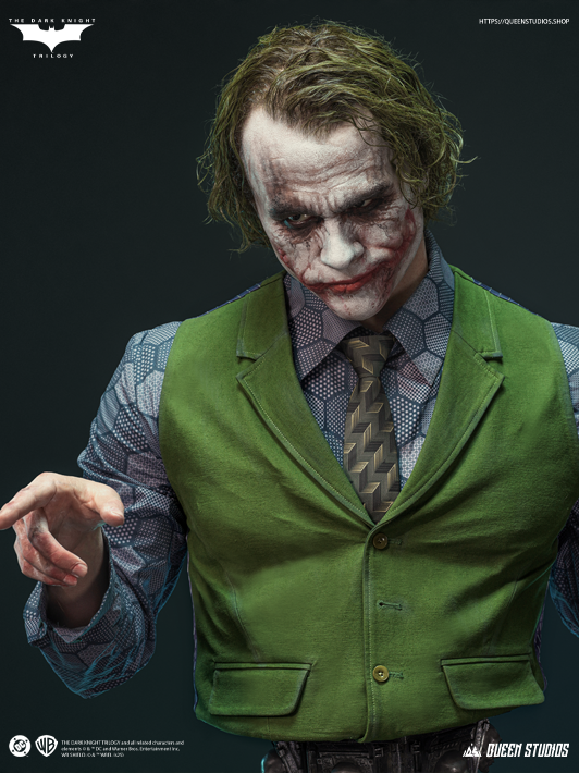 Heath Ledger Joker 1:1 collectible bust by Queen Studios from The Dark Knight