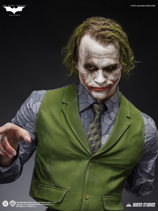 Heath Ledger Joker collectible bust life-size scale by Queen Studios