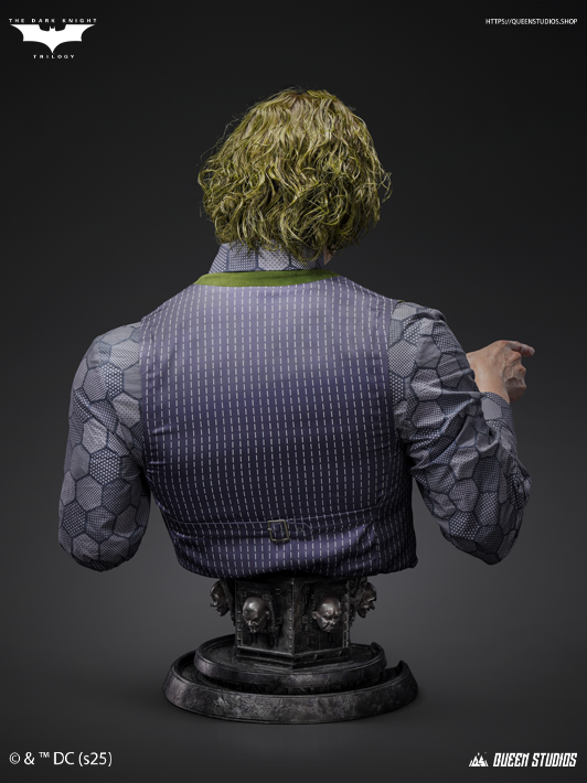 Life size Joker bust by Queen Studios combining precision craftsmanship with cinematic impact