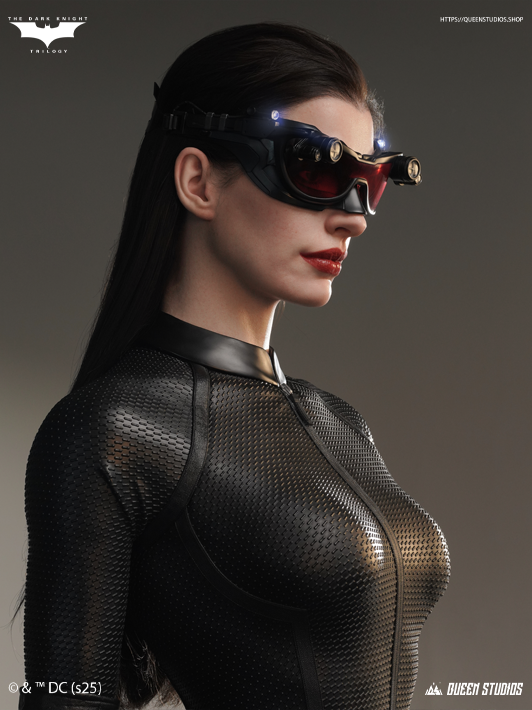 Queen Studios 1:1 scale Catwoman collectible statue designed after Anne Hathaway’s The Dark Knight Rises look