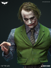 Queen Studios Joker life size bust depicting Heath Ledger’s unforgettable villain performance