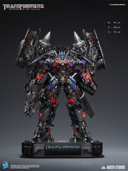 Queen Studios Optimus Prime Jetpower statue with intricate sculpting and realistic details