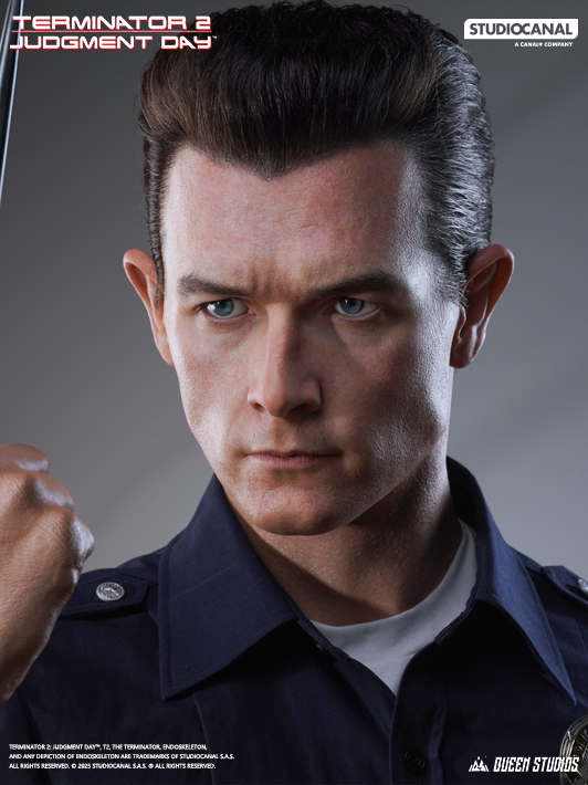 Queen Studios Terminator T-1000 Life-Size Bust detailed front face view