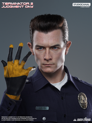 Queen Studios Terminator T-1000 Life-Size Bust showing raised hand