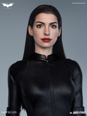 Queen Studios life size Catwoman statue showing detailed facial sculpt and cinematic realism