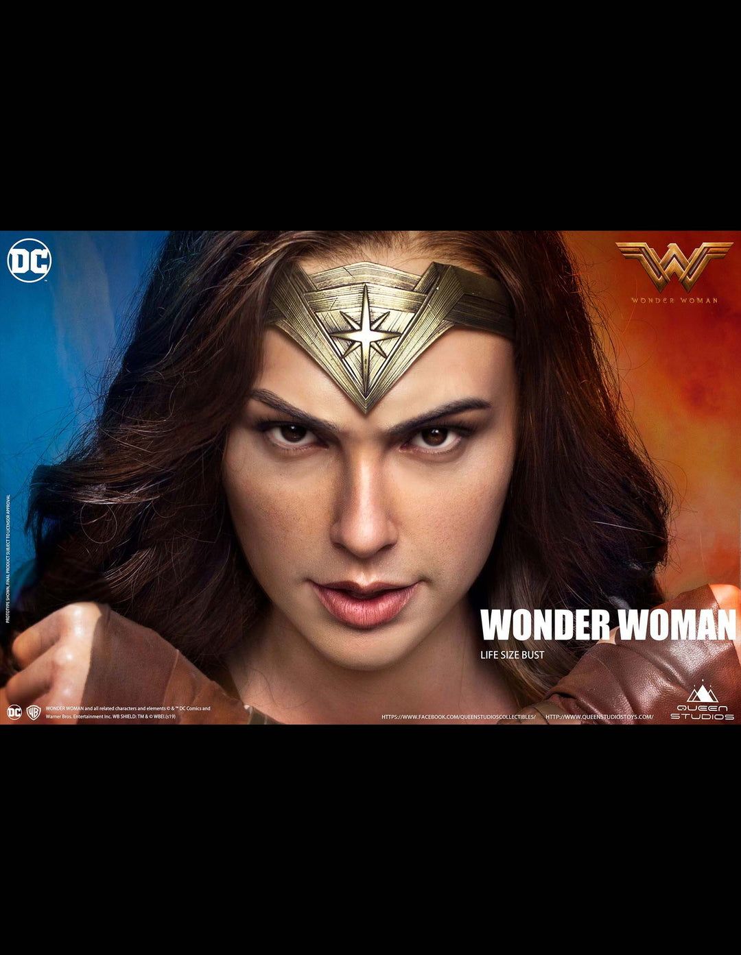 Wonder Woman 1:1 Lifesize Bust - Queen Studios (Official)