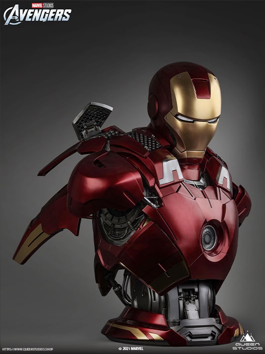 Iron Man Mark 7 Life-size Bust - Queen Studios (Official)