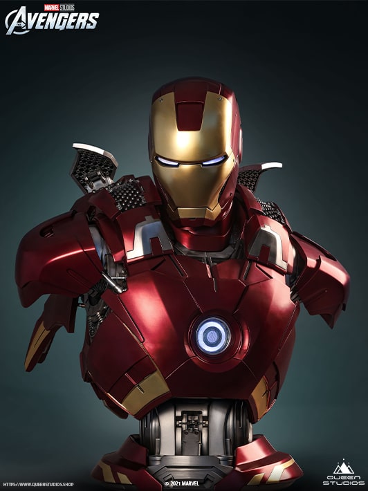 Iron Man Mark 7 Life-size Bust - Queen Studios (Official)