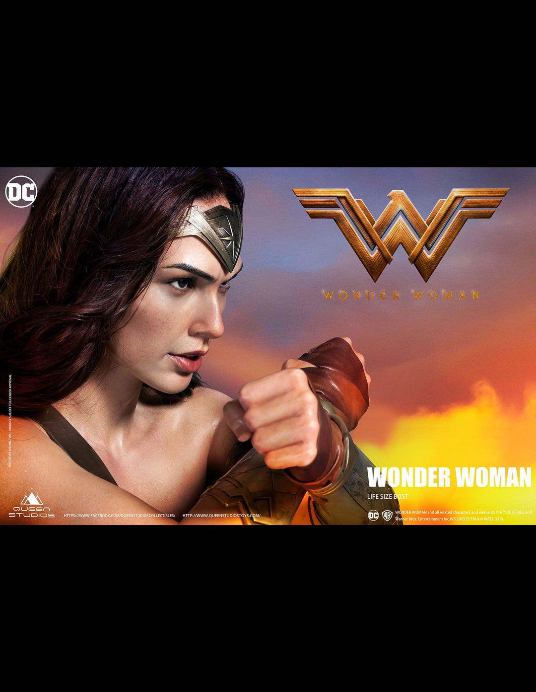 Wonder Woman 1:1 Lifesize Bust - Queen Studios (Official)